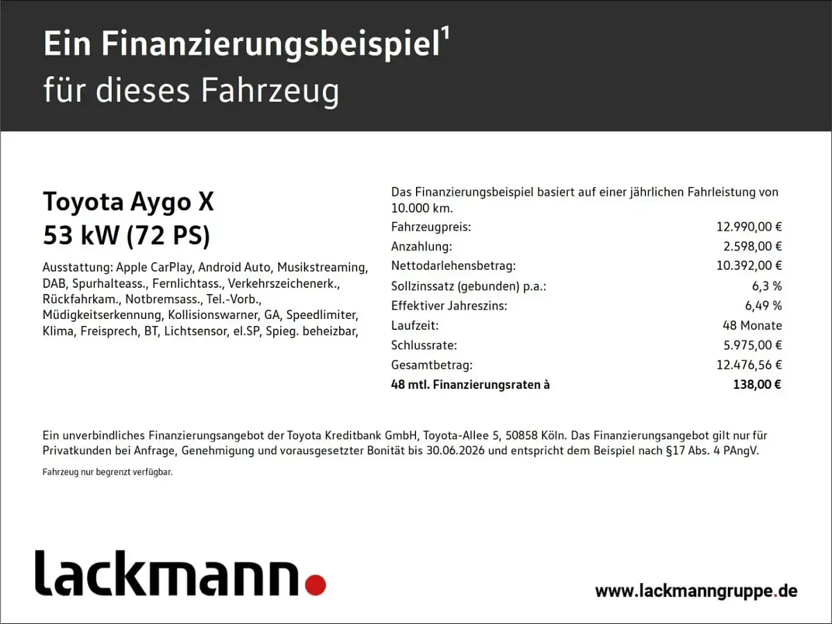 Gebraucht Toyota Aygo X Play 72 PS (52 kW) 2022 Schwarz SUV