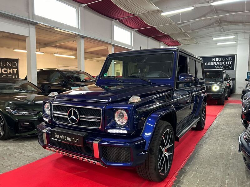 Designo mysticblau bright Gebraucht 2018 Mercedes G63 AMG Exclusive SUV | 119.999 € (Etwas zu teuer) - Bild 1/4