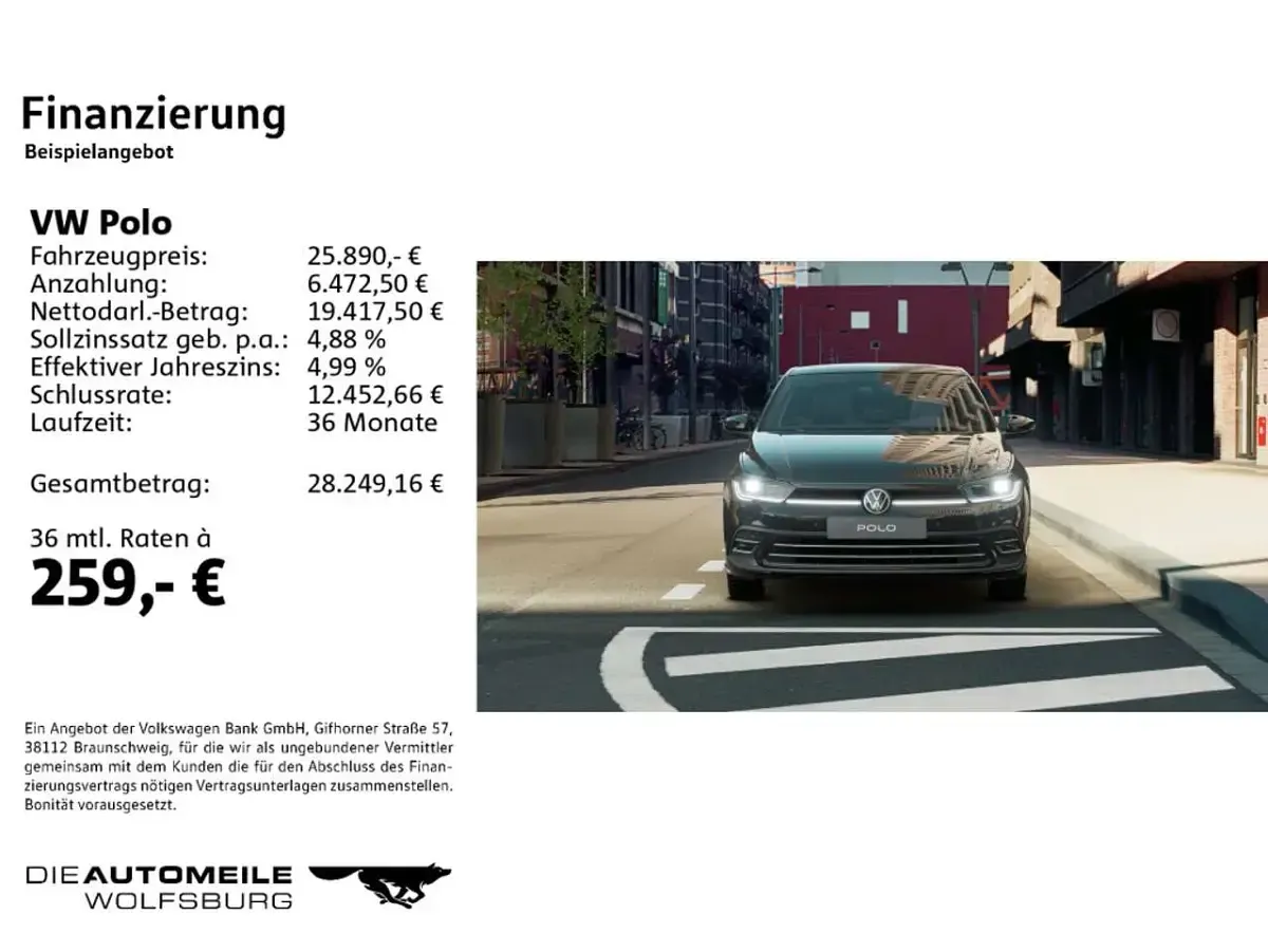 Neu VW Polo Edition 116 PS (85 kW) 2026 Deep black perleffekt Kleinwagen