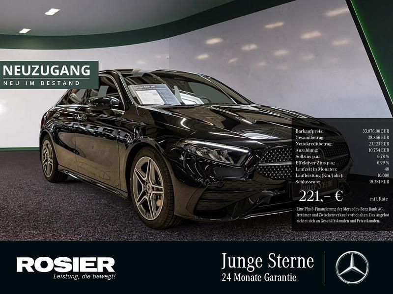 Schwarz / kosmosschwarz Gebraucht 2025 Mercedes A200 Advanced Plus Limousine | 33.876 € (Fairer Preis) - Bild 1/4