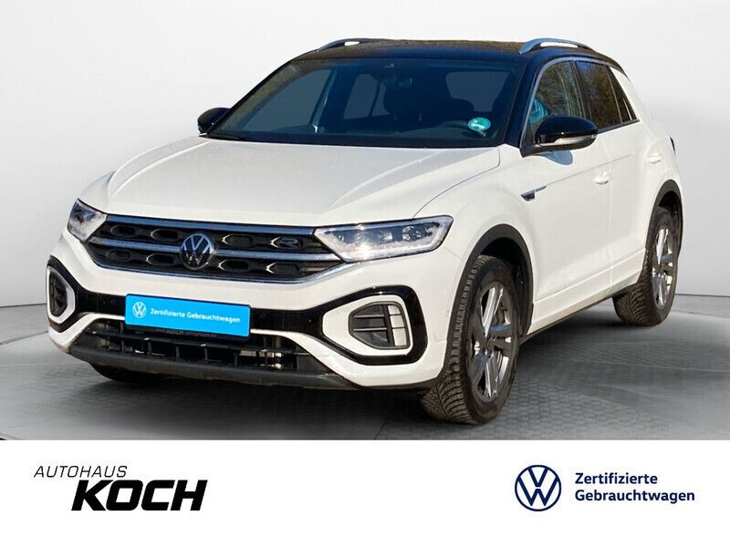 Pure white/schwarz Gebraucht 2024 VW T-Roc R-line SUV | 30.590 € (Fairer Preis) - Bild 1/4
