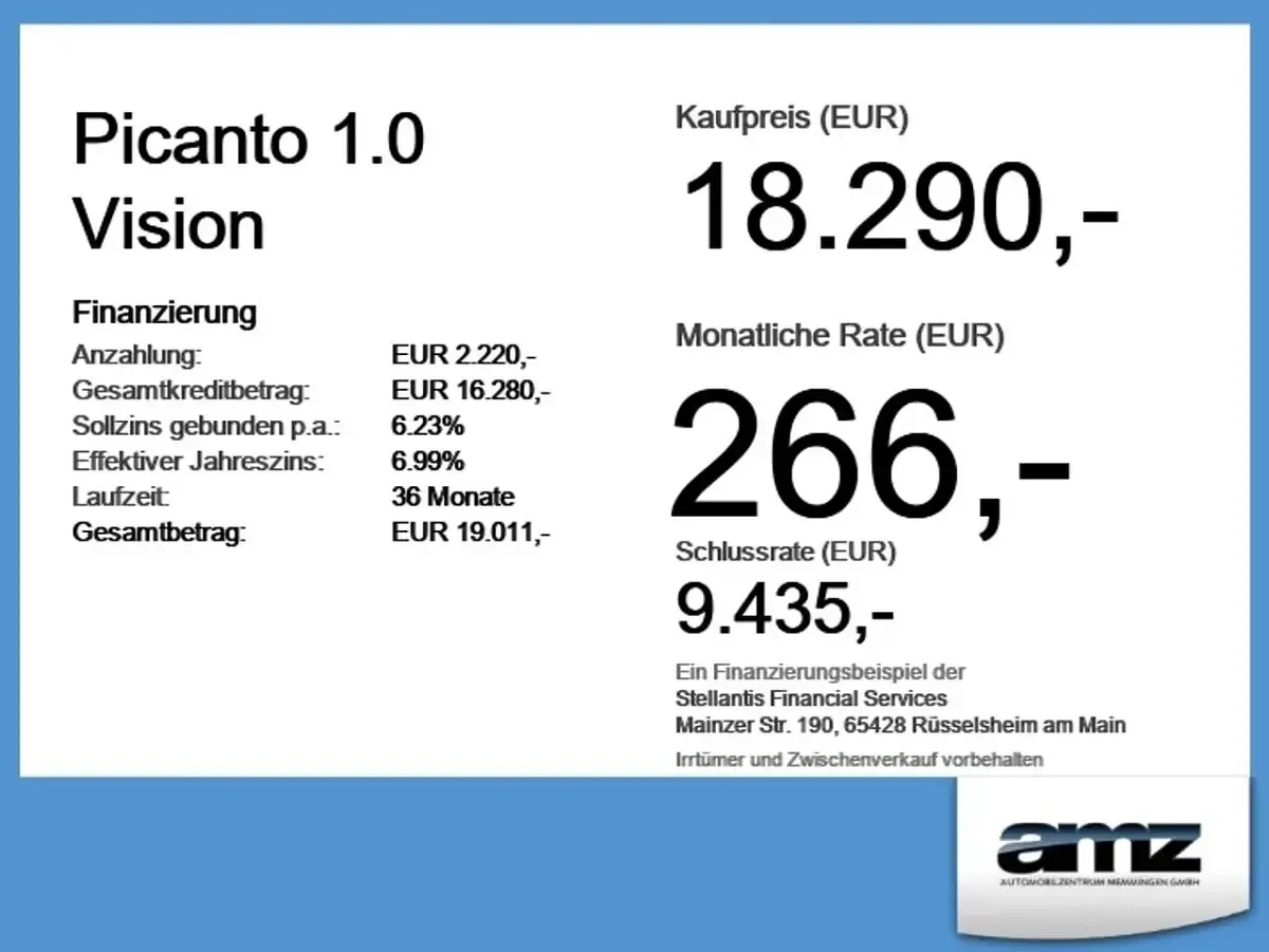 Neu Kia Picanto Vision 68 PS (50 kW) 2026 (a2g) adventurous green Kleinwagen