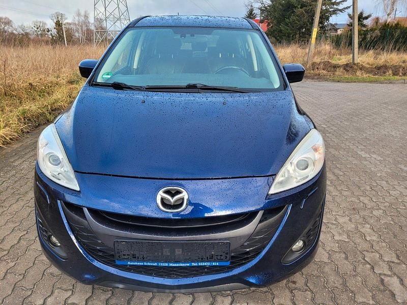 Gebraucht Mazda 5 Sports-Line 116 PS (85 kW) 2012 Blau Van / Kleinbus