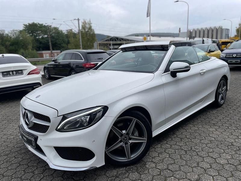 Weiß Gebraucht 2017 Mercedes C180 AMG line Cabrio | 12.590 € (Guter Preis) - Bild 1/4