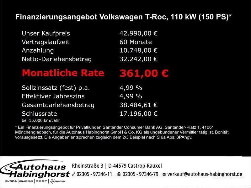 Schwarz Neu 2025 VW T-Roc R-line SUV | 42.990 € (Fairer Preis) - Bild 1/1