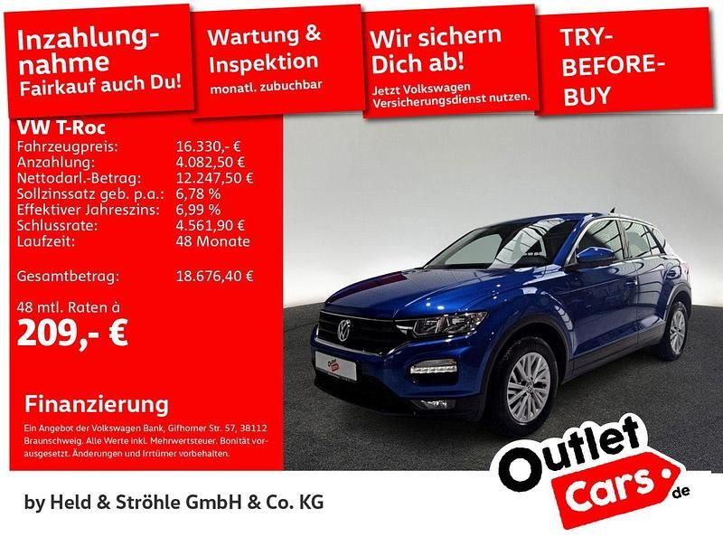 Blau Gebraucht 2018 VW T-Roc SUV | 16.330 € (Fairer Preis) - Bild 1/4