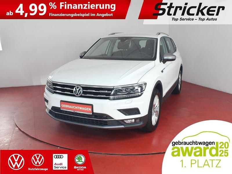 Pure white Gebraucht 2021 VW Tiguan Allspace Highline SUV | 29.949 € (Guter Preis) - Bild 1/4