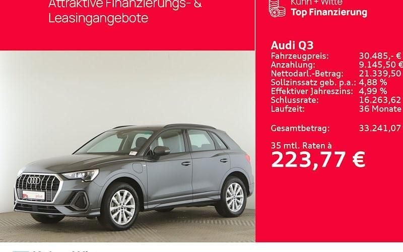 Grau Gebraucht 2022 Audi Q3 S-Line SUV | 29.929 € (Superpreis) - Bild 1/4