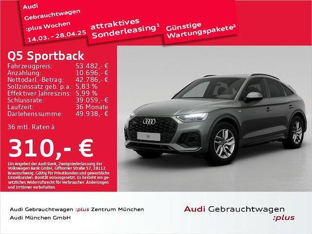 Chronosgrau metallic Gebraucht 2024 Audi Q5 Sportback Ambiente SUV | 53.482 € (Etwas zu teuer) - Bild 1/1