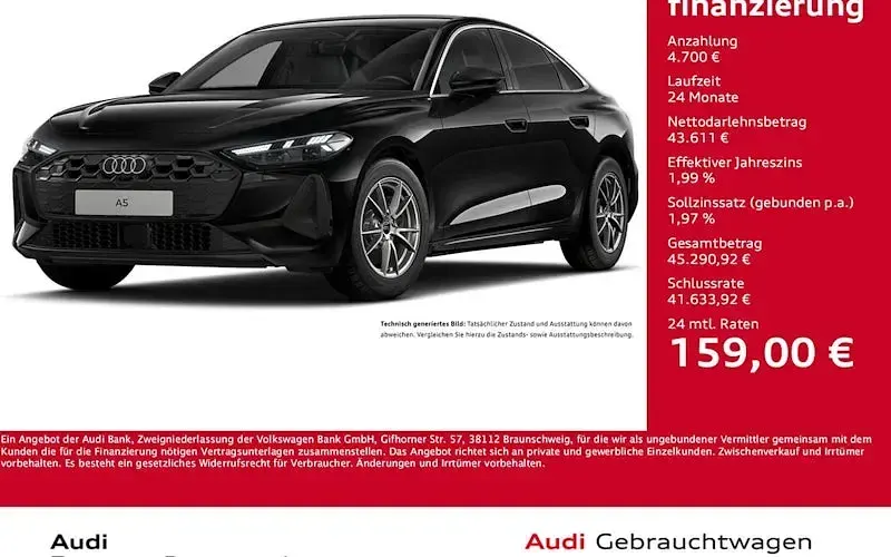 Gebraucht Audi A5 Sport 204 PS (150 kW) 2025 Schwarz Limousine