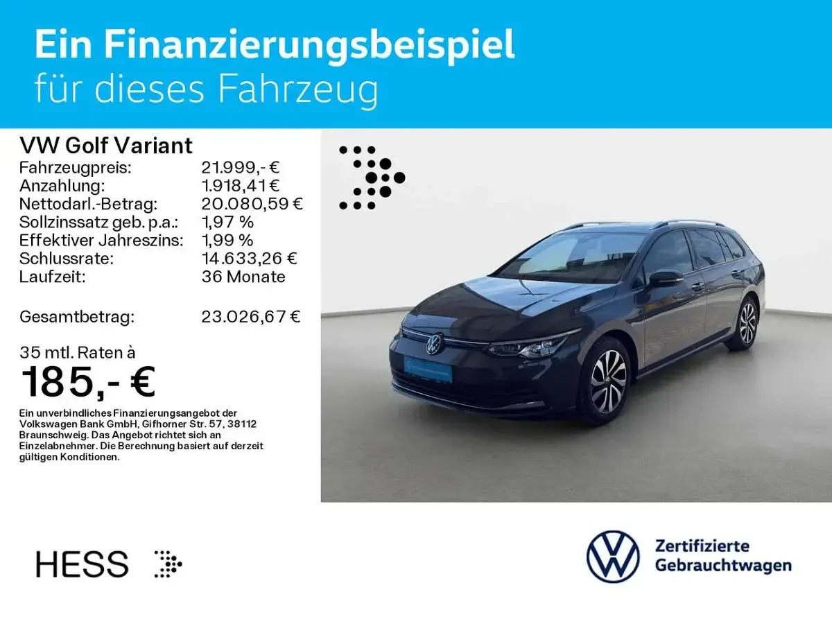 Gebraucht VW Golf VIII Active 150 PS (110 kW) 2022 Grau Kombi