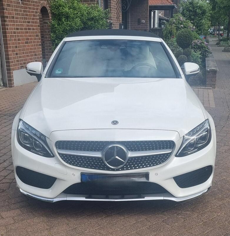 Weiß Gebraucht 2017 Mercedes C250 AMG line Cabrio | 26.990 € (Fairer Preis) - Bild 1/4