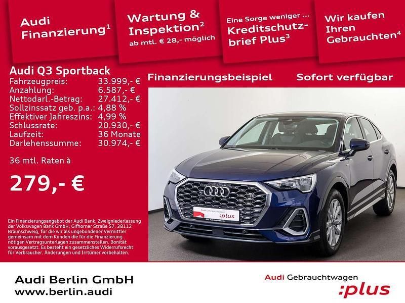 Navarrablau metallic Gebraucht 2022 Audi Q3 S-Line SUV | 33.999 € (Guter Preis) - Bild 1/3