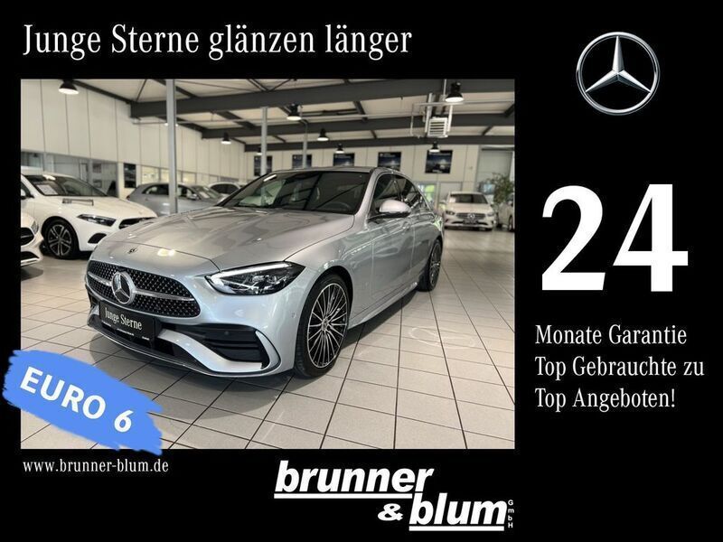 Lack hightechsilber Gebraucht 2024 Mercedes C180 AMG line Limousine | 44.990 € (Teuer) - Bild 1/4