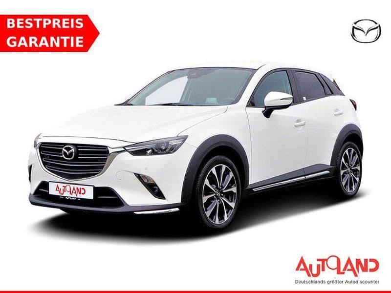 Arctic white (metallic) Gebraucht 2019 Mazda CX-3 Sports-Line SUV | 15.990 € (Fairer Preis) - Bild 1/4