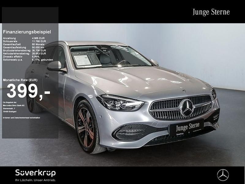 Silberlack hightechsilber (metallic) Gebraucht 2024 Mercedes C180 Avantgarde Kombi | 33.618 € (Guter Preis) - Bild 1/2
