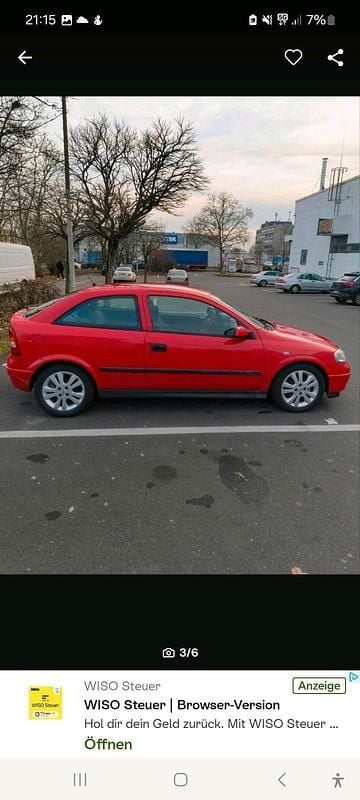 Gebraucht Opel Astra 101 PS (74 kW) 2001 Rot Coupé