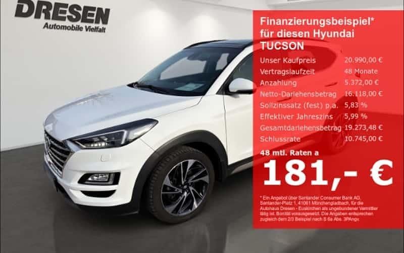 Weiß Gebraucht 2019 Hyundai Tucson Premium SUV | 20.990 € (Fairer Preis) - Bild 1/4