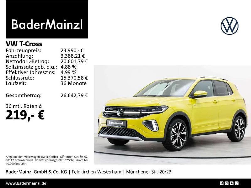 Gelb Gebraucht 2024 VW T-Cross R-line SUV | 23.990 € (Guter Preis) - Bild 1/3