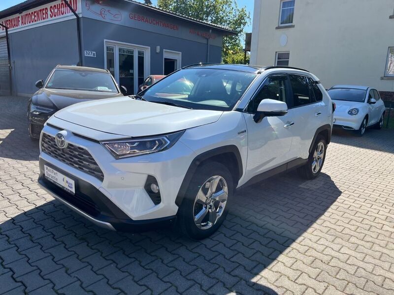 White pearl cs Gebraucht 2019 Toyota RAV4 Hybrid Lounge SUV | 31.990 € (Teuer) - Bild 1/4