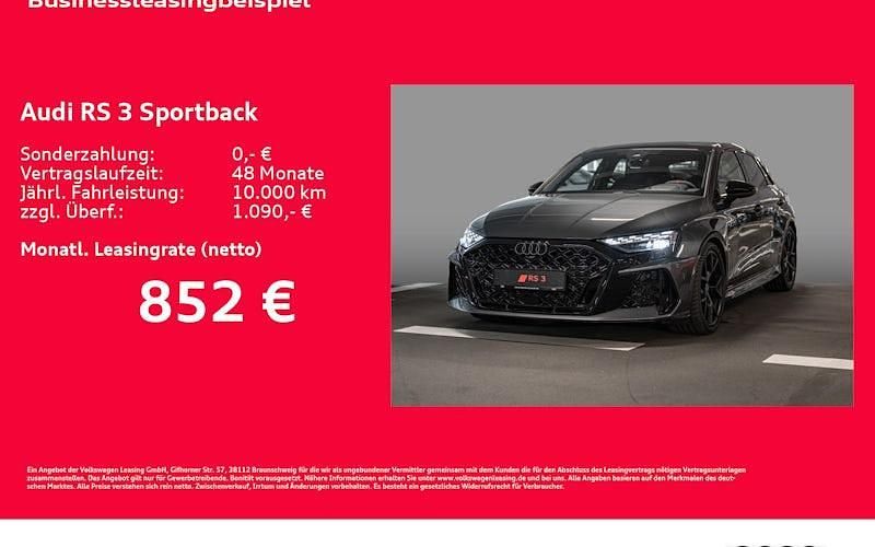 Grau Neu 2025 Audi RS3 Sportback Ambiente Kleinwagen | 81.493 € (Teuer) - Bild 1/4