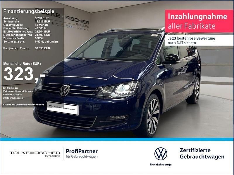 Blau Gebraucht 2021 VW Sharan United Van / Kleinbus | 30.898 € (Fairer Preis) - Bild 1/4