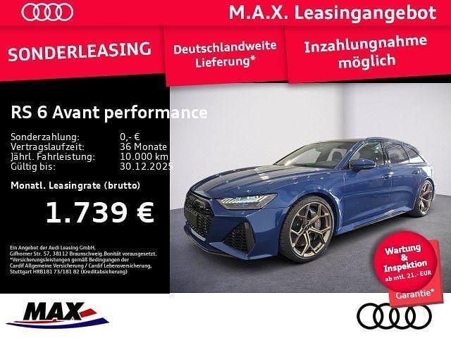 Ascariblau metallic Neu 2025 Audi RS6 Performance Kombi | 149.480 € (Superpreis) - Bild 1/3