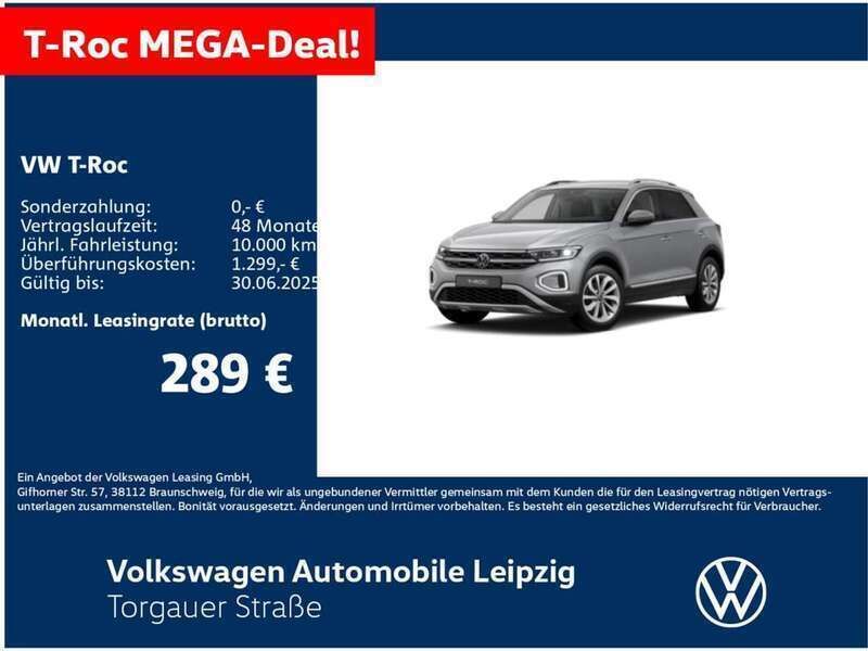Pyritsilber metallic Neu 2025 VW T-Roc Style SUV | 37.191 € (Fairer Preis) - Bild 1/3