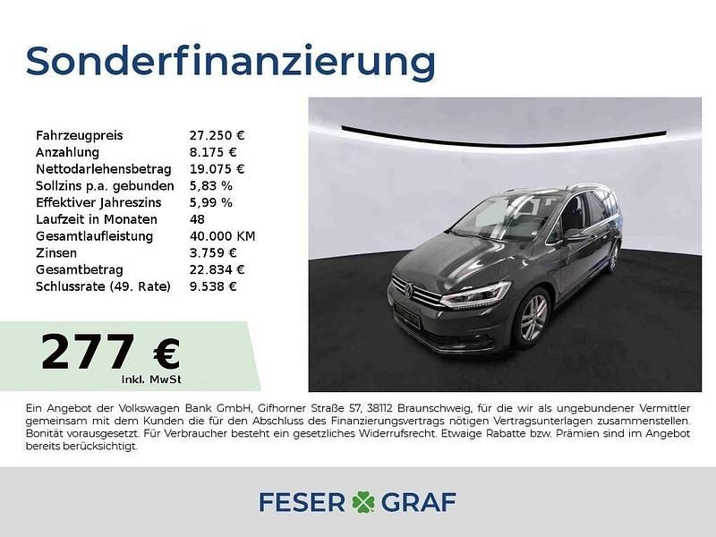 Uranograu Gebraucht 2023 VW Touran Highline Van / Kleinbus | 27.250 € (Guter Preis) - Bild 1/3