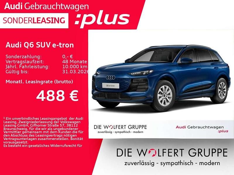 Ascariblau metallic Gebraucht 2025 Audi Q6 e-tron Ambiente SUV | 52.730 € (Teuer) - Bild 1/4