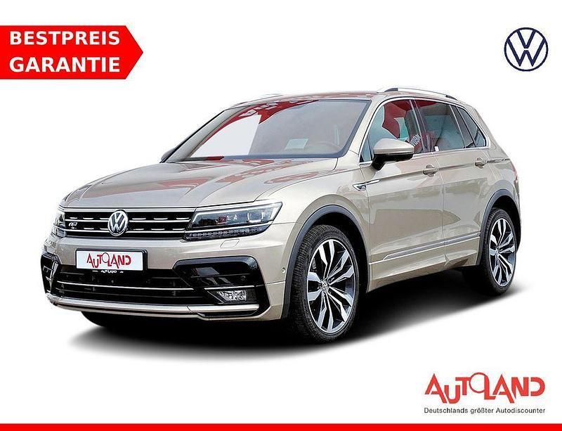 Titanium beige metallic (metallic) Gebraucht 2018 VW Tiguan R-line SUV | 31.950 € (Fairer Preis) - Bild 1/4