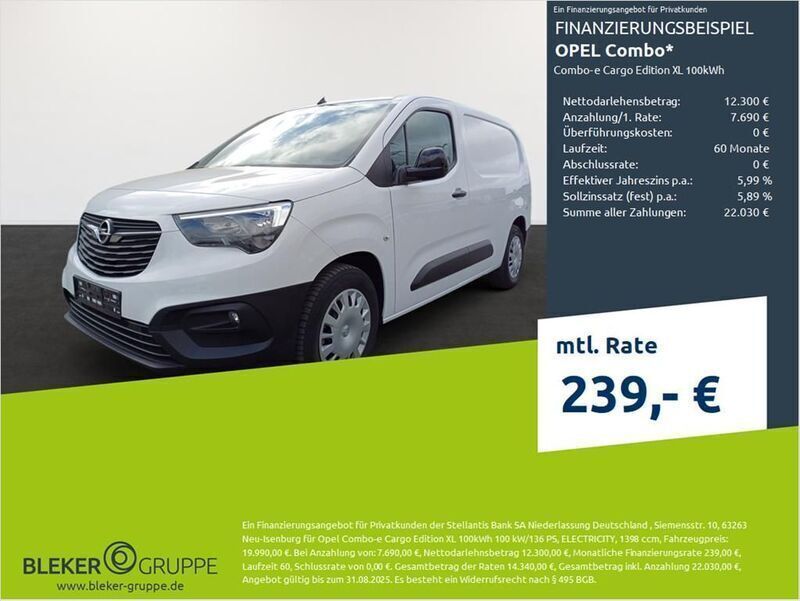 Jade weiss Gebraucht 2021 Opel Combo-e Life XL Edition Van | 19.990 € (Guter Preis) - Bild 1/3