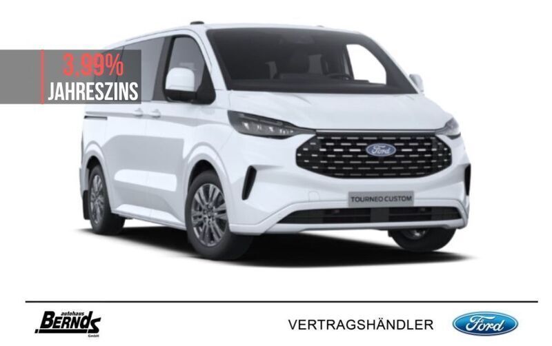 Frozen white Neu 2025 Ford Tourneo Custom Titanium Van / Kleinbus | 59.999 € (Teuer) - Bild 1/4