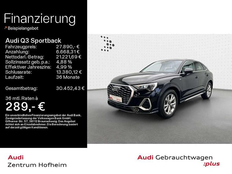 Mythosschwarz metallic Gebraucht 2022 Audi Q3 S-Line SUV | 27.890 € (Guter Preis) - Bild 1/4