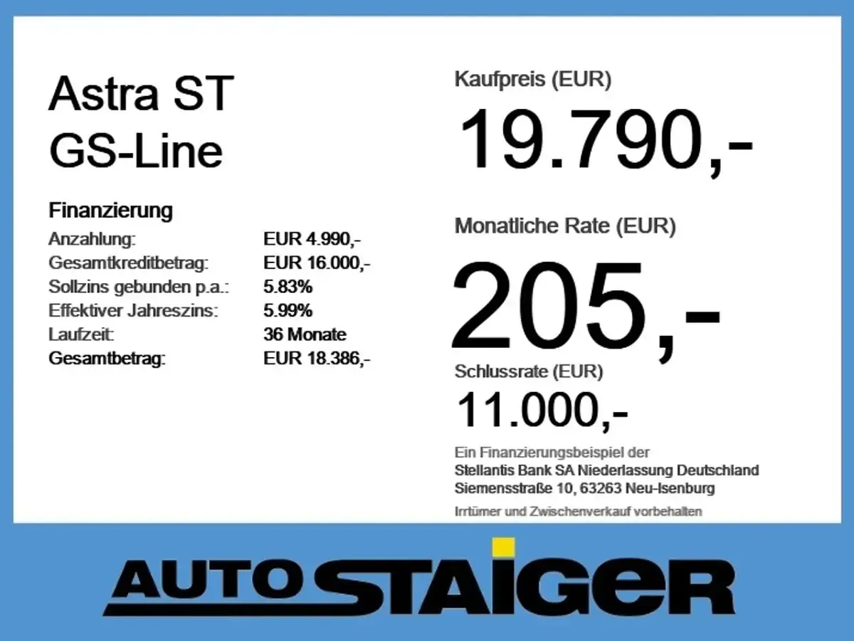 Gebraucht Opel Astra GS Line 131 PS (96 kW) 2025 Grau/typ aussenverkleidung met Kombi