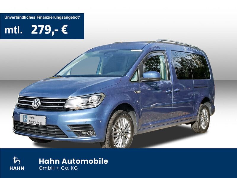 Acapulcoblau metallic Gebraucht 2018 VW Caddy Maxi Comfortline Van / Kleinbus | 22.950 € (Guter Preis) - Bild 1/3