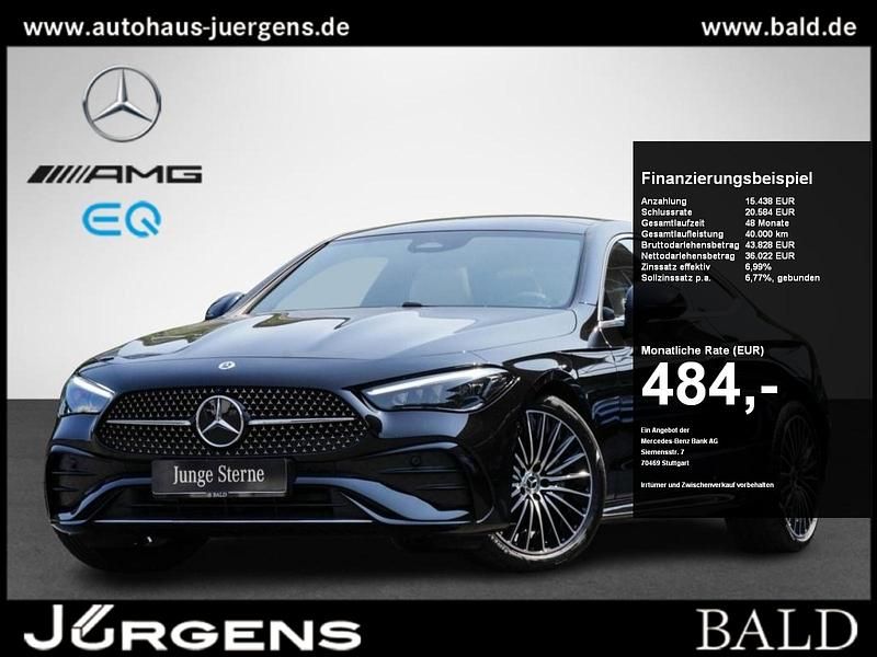 Schwarz obsidianschwarz metall Gebraucht 2024 Mercedes CLE200 AMG Coupé | 51.220 € (Guter Preis) - Bild 1/4