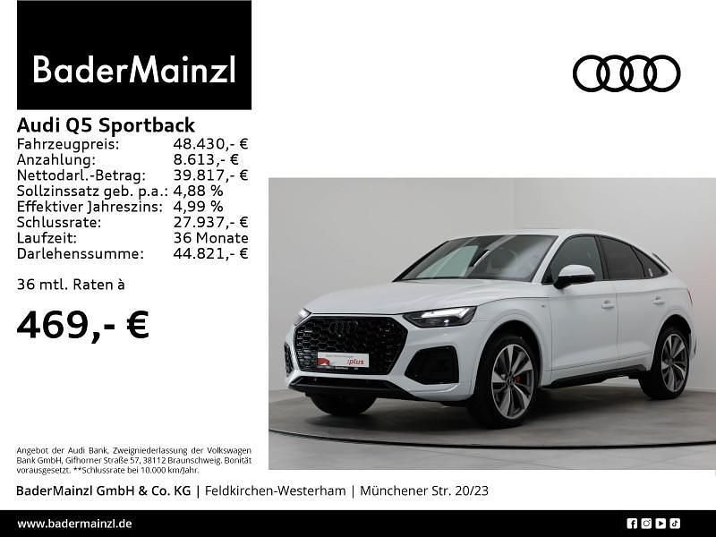 Weiß Gebraucht 2023 Audi Q5 Sportback S-Line SUV | 48.430 € (Fairer Preis) - Bild 1/3