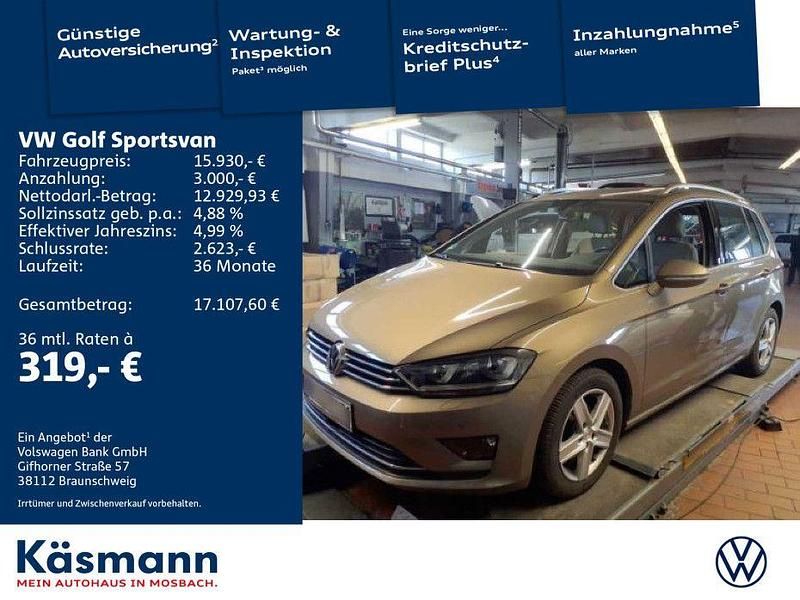 Gold Gebraucht 2014 VW Golf Sportsvan Highline Van / Kleinbus | 15.930 € (Etwas zu teuer) - Bild 1/4