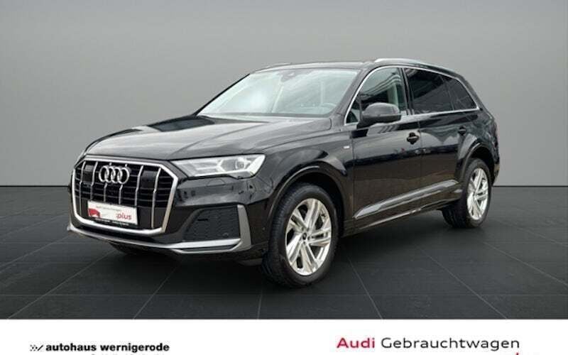 Mythosschwarz metallic Gebraucht 2022 Audi Q7 S-Line SUV | 60.838 € - Bild 1/4
