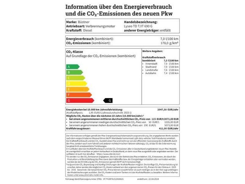 Gebraucht Buerstner Lyseo TD 140 PS (102 kW) 2024 Thunder grey Van
