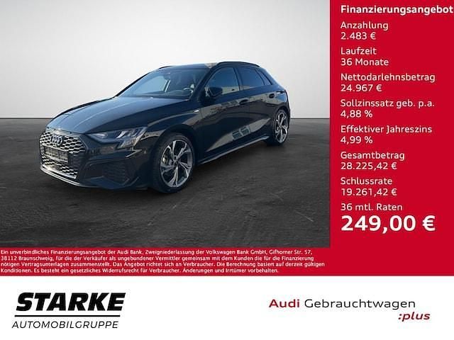 Mythosschwarz metallic Gebraucht 2023 Audi A3 S-Line | 27.210 € (Fairer Preis) - Bild 1/4