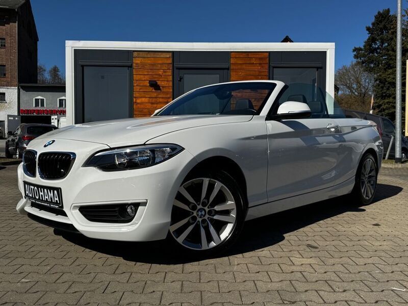 Weiß Gebraucht 2015 BMW 218 Advantage Cabrio | 16.190 € (Fairer Preis) - Bild 1/4