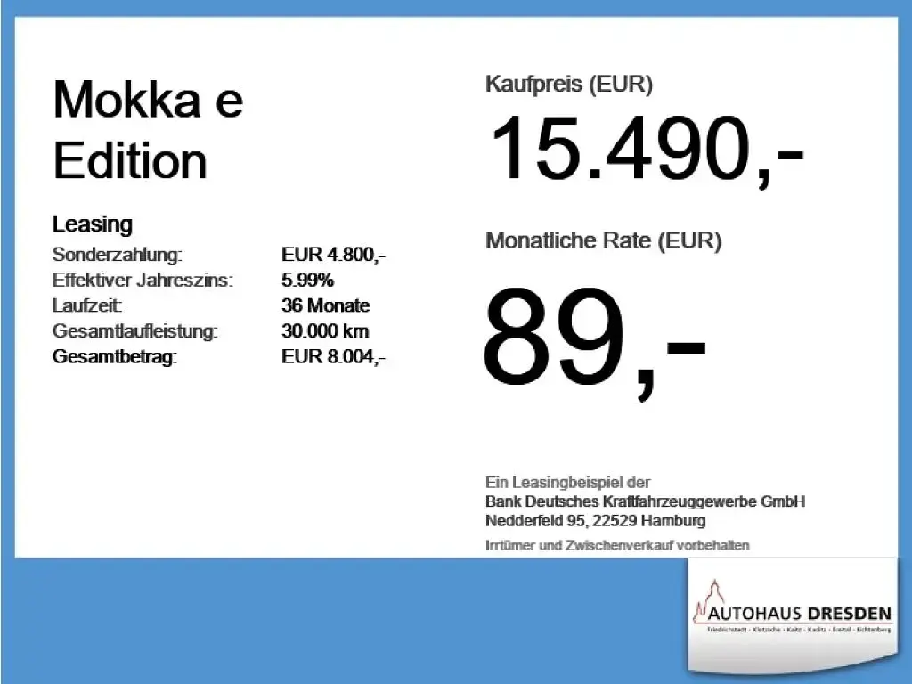 Usado Opel Mokka-e Edition 100 kW (136 HP) 2022 Branco SUV