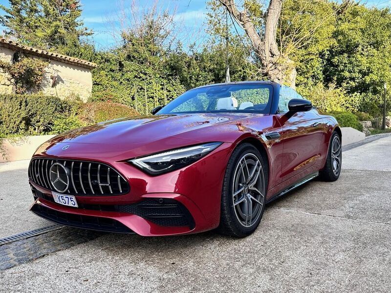 Patagonienrot lack Gebraucht 2022 Mercedes SL43 AMG AMG Cabrio | 97.900 € (Teuer) - Bild 1/4