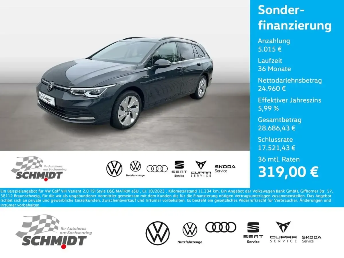 Gebraucht VW Golf VIII Style 190 PS (139 kW) 2023 Uranograu Kombi