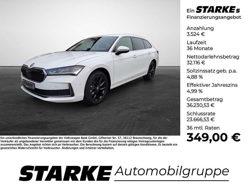 Weiß (purity weiss) Gebraucht 2024 Skoda Superb Selection Kombi | 35.640 € - Bild 1/4