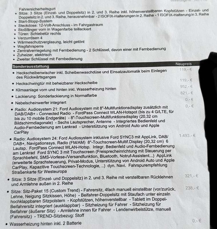 Gebraucht Ford Transit Custom Trend 105 PS (77 kW) 2019 Weiß Kombi