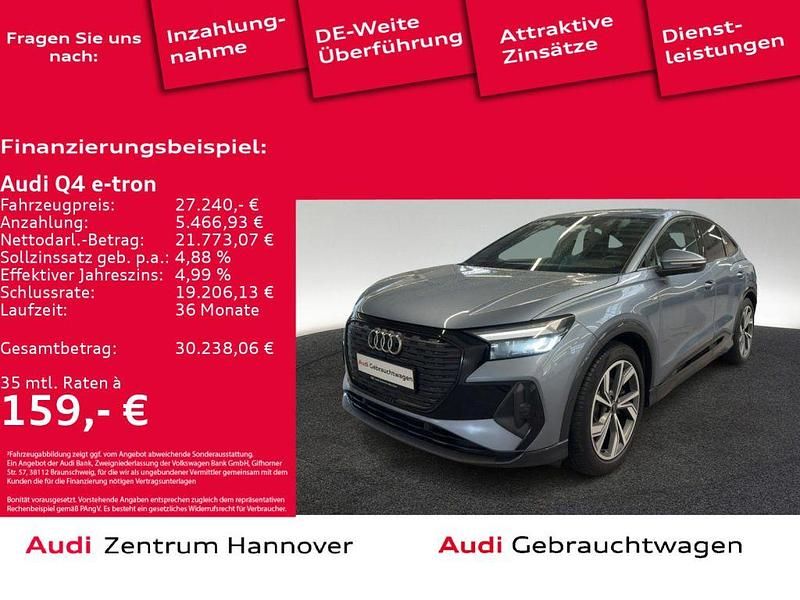 5y geysirblau metallic (metallic) Gebraucht 2022 Audi e-tron Sportback SUV | 26.970 € (Superpreis) - Bild 1/4