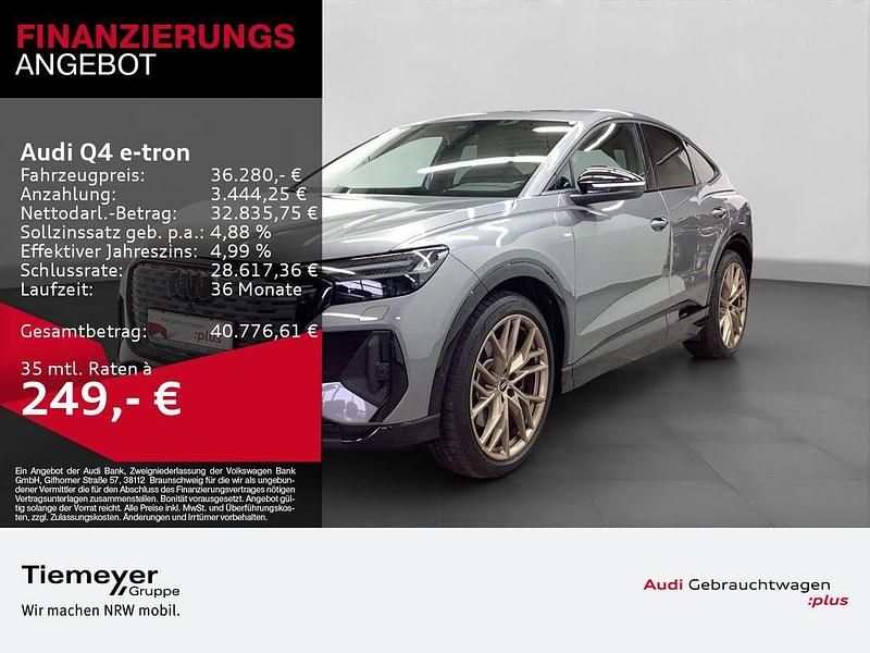 Taifungrau metallic Gebraucht 2022 Audi Q4 Sportback e-tron S-Line SUV | 36.280 € (Etwas zu teuer) - Bild 1/4